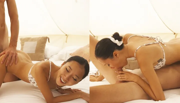 Sexe de Luna Okko en glamping, sextape OnlyFans vidéo leakée
