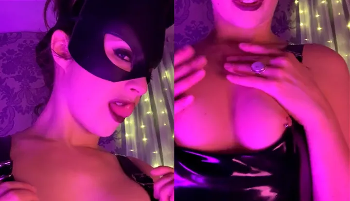 Brookelynne Briar présente une vidéo leaked de Femdom Latex CEI sur OnlyFans