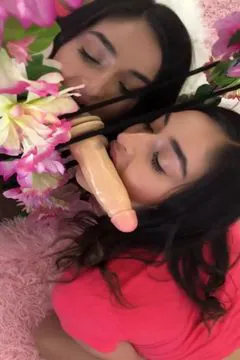 Emily Willis Strapon ซ้อม blowjob บน Dildo ที่บ้าน